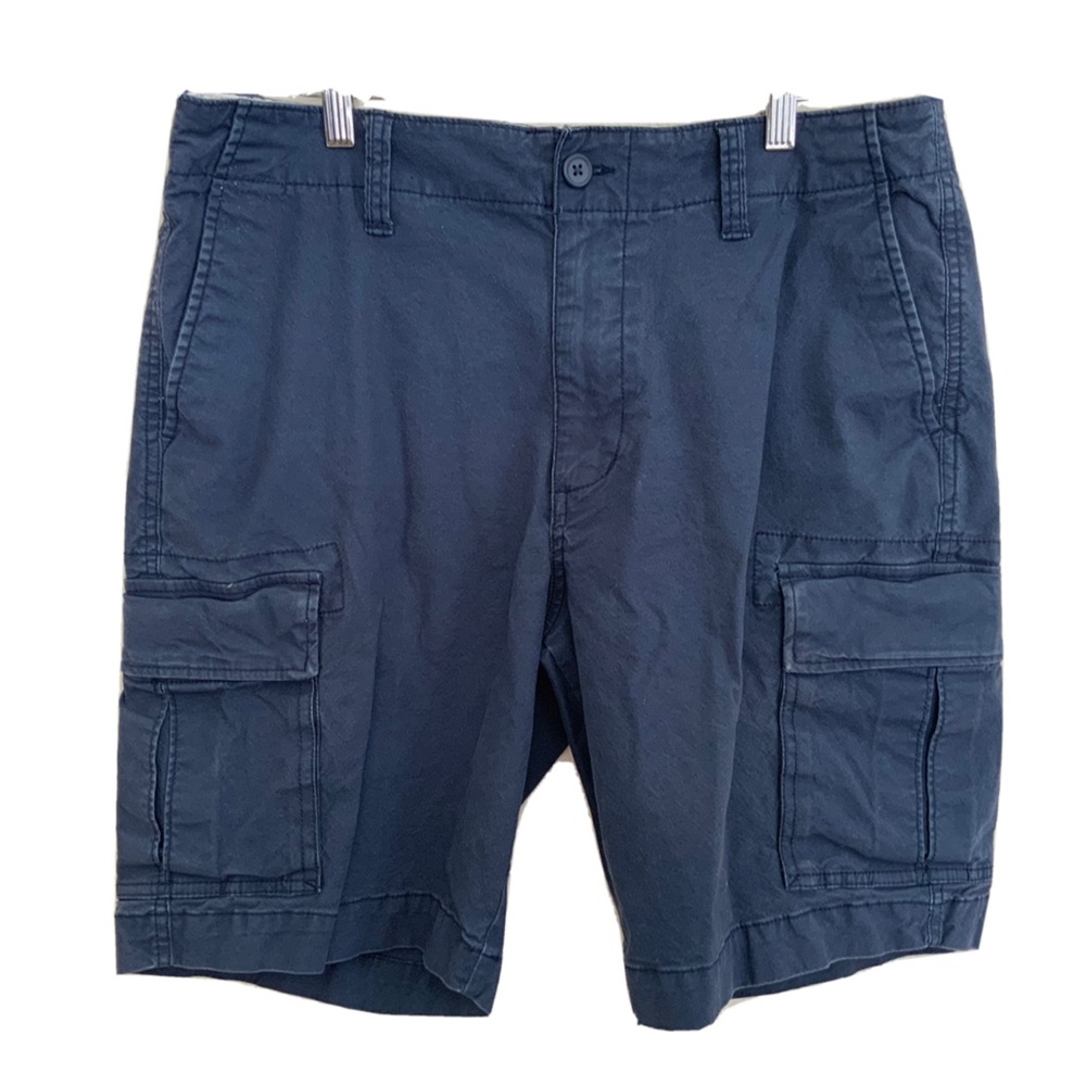 Old Navy Lived-In Straight Blue Cargo Shorts Built in Flex Mens 34